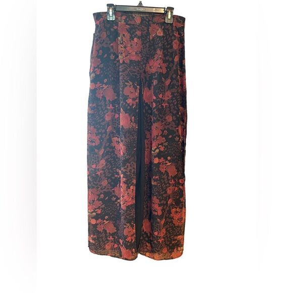 Sheri Martin Sz 8P Red Vintage 2 Piece Floral Evening Cocktail Wedding Pantsuit - Picture 4 of 9